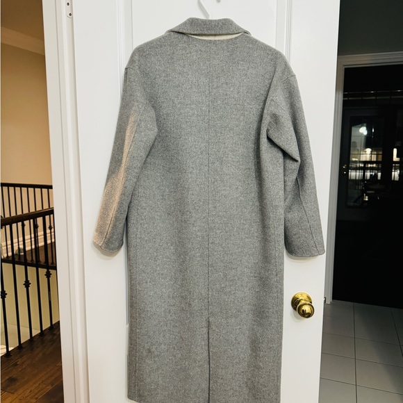 Virgin Wool and Cashmere Coat, 2-tone jacket - Picture 4 of 12